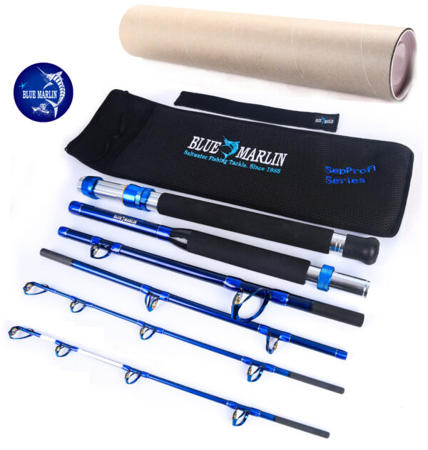 BLUE MARLIN 2105+ new model 2025, 30-50 LB Saltwater rod, working length: 210 cm, test 200 - 900 g, 54 cm folded - Image 2