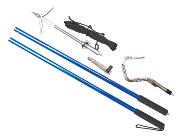 2+1 BLUE MARLIN trophy fishing set consisting of a 90-180 cm handle, a 4" gaff head, a harpoon head, a powerful cable and a case - Image 3