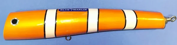 Popping lures Blue Marlin GT55 Orange striped 250mm 200gr
