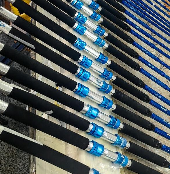 Our main rod models 1804 and 2105 30-50LB are ready for shipment in new semi-hard cases. Testing of new products has been completed, production of 50-80LB begins.